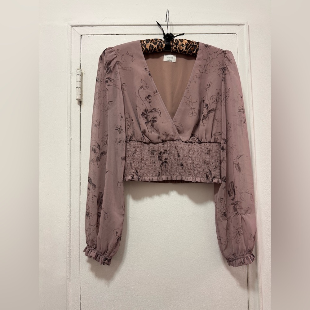 Aritzia Wilfred Genoa Crop Top mauve in Small - Picture 4 of 6